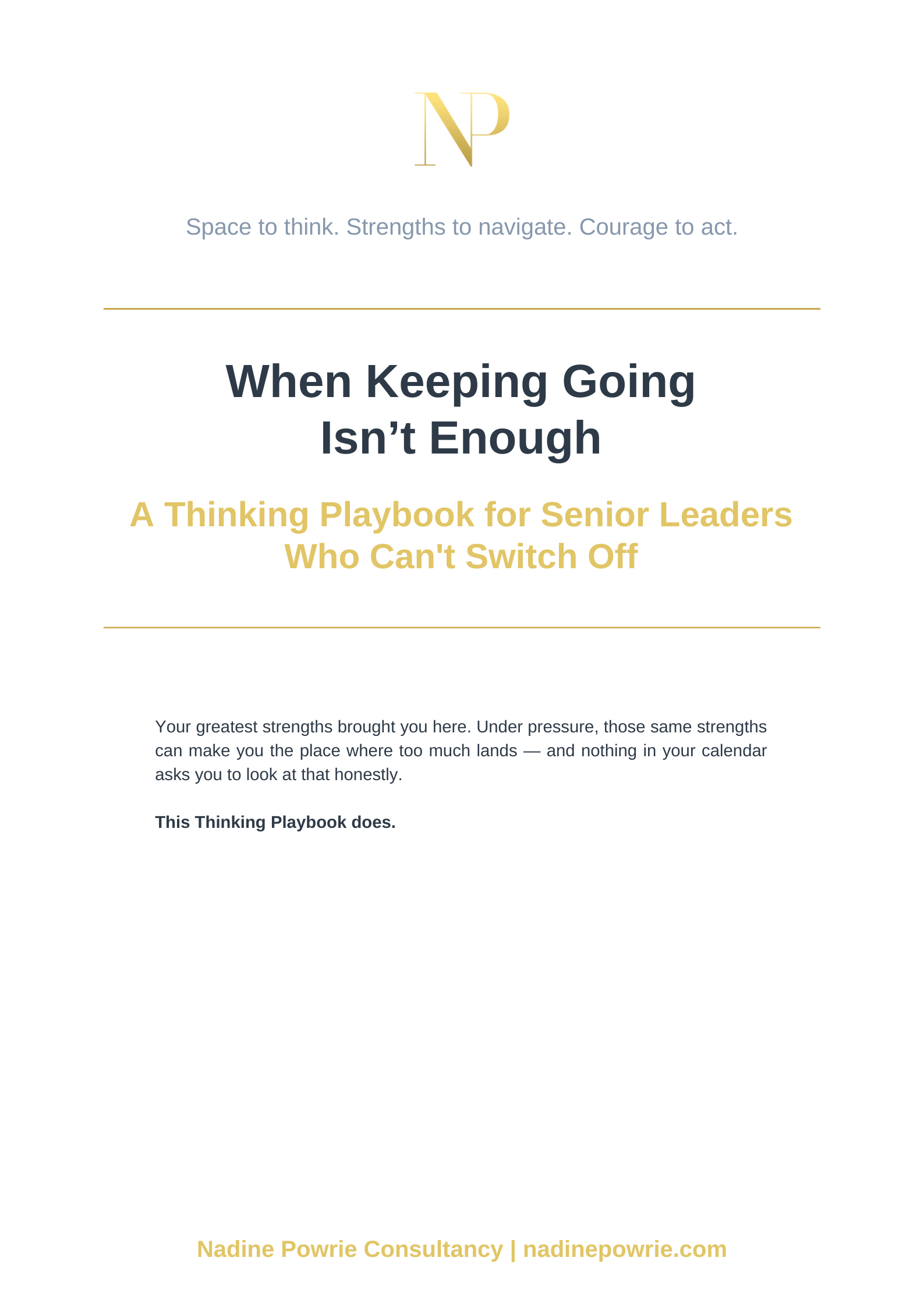 when keeping going